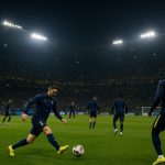 Sfeerbeeld rond Union Saint-Gilloise in de Champions League, met spelers op het veld zonder herkenbare gezichten.