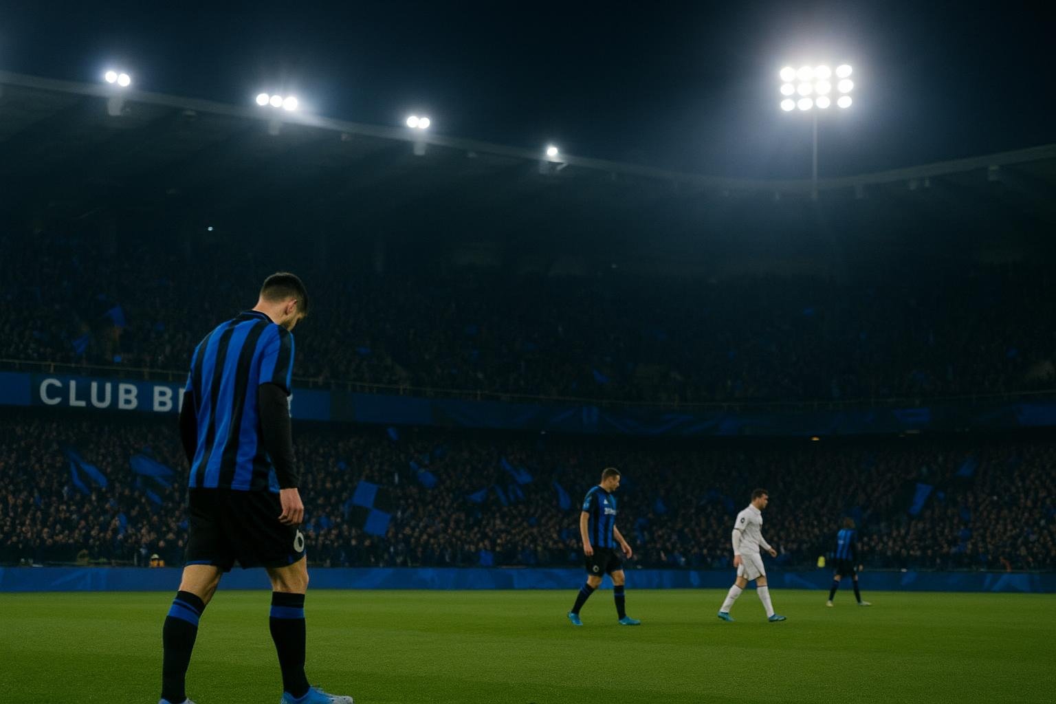 Avondsfeer rond het stadion bij een Champions League-match van Club Brugge