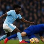 Jeremy Doku van Manchester City na een stevig duel in de Premier League