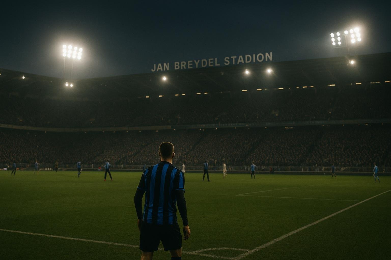 Sfeerbeeld in het Jan Breydelstadion tijdens Club Brugge tegen Olympique Marseille