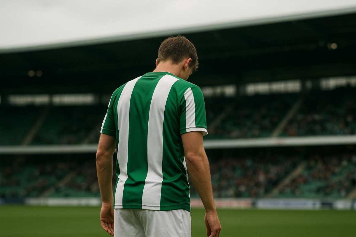 Actiefoto van Stije Resink in shirt van FC Groningen tijdens een wedstrijd, zonder herkenbare gezichten.