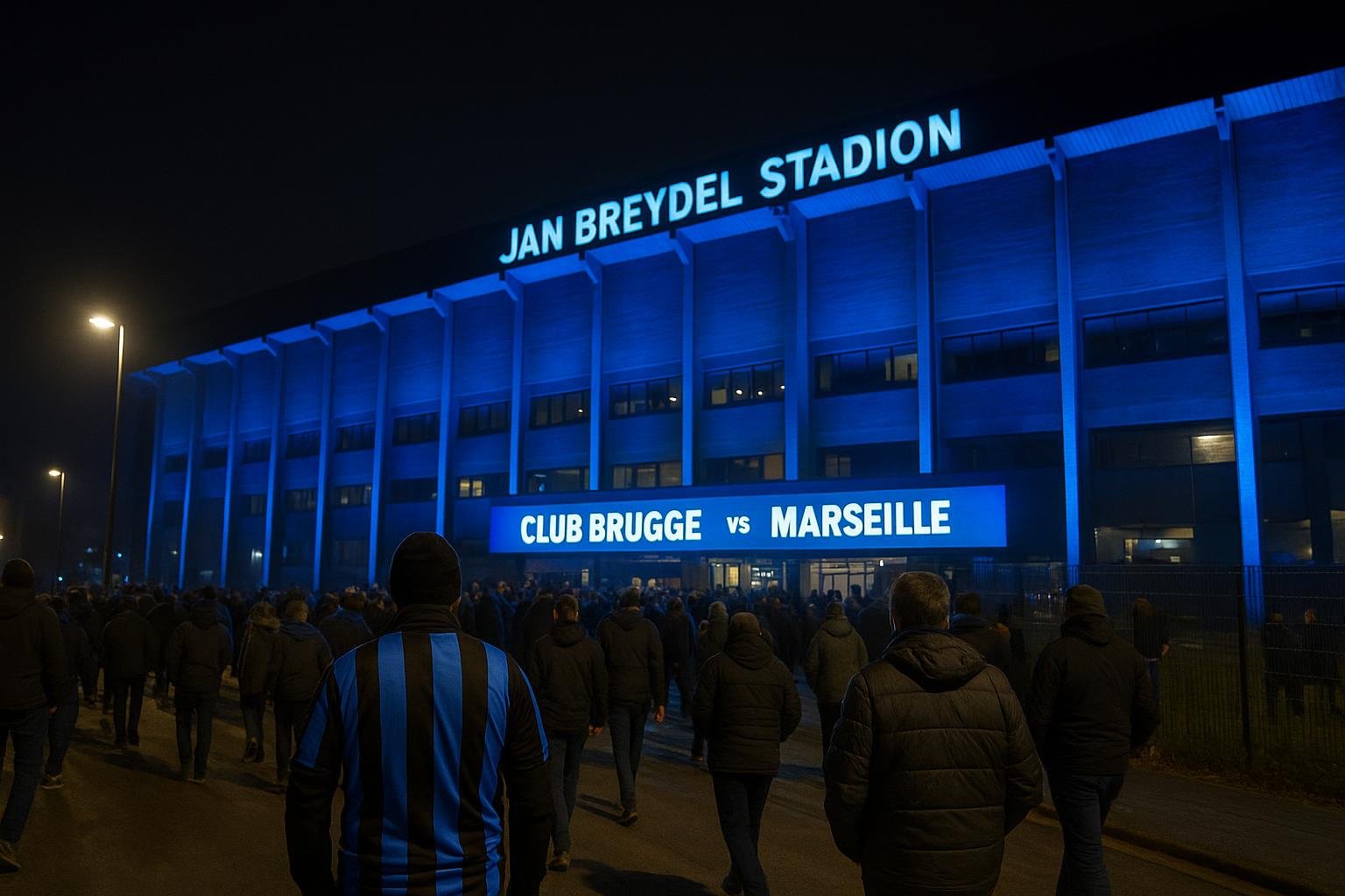 Sfeerbeeld rond het Jan Breydelstadion voor Club Brugge tegen Marseille