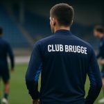 Trainingssituatie bij Club Brugge met een flankspeler zonder herkenbare gezichten