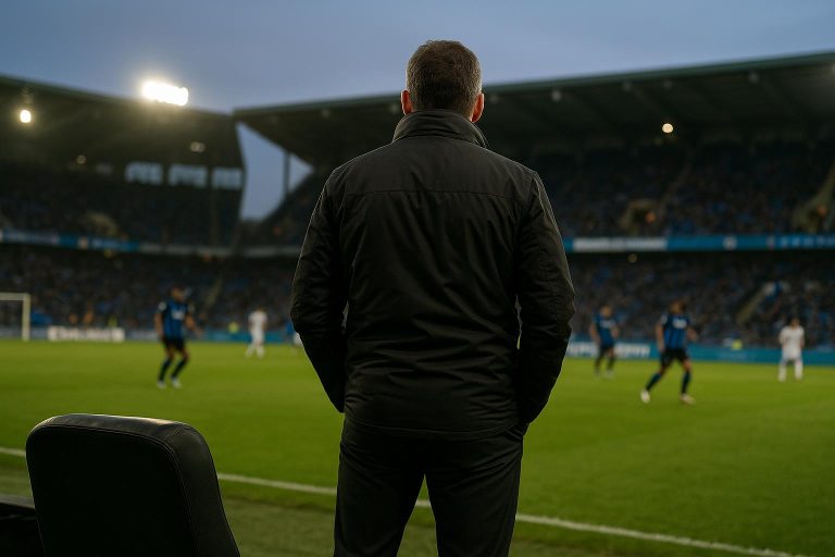 Ivan Leko langs de zijlijn in het Jan Breydelstadion voor Club Brugge