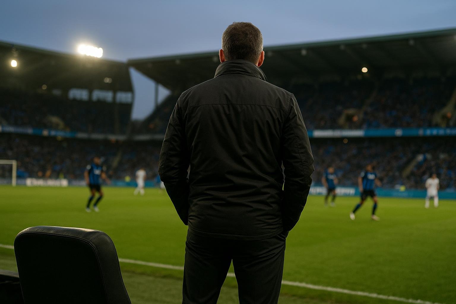 Ivan Leko langs de zijlijn in het Jan Breydelstadion voor Club Brugge