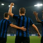Hans Vanaken van Club Brugge reageert na de 3-0 zege tegen Marseille in het Jan Breydelstadion