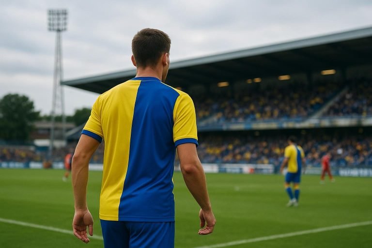 Spelers van KVC Westerlo vieren samen een doelpunt tijdens een wedstrijd