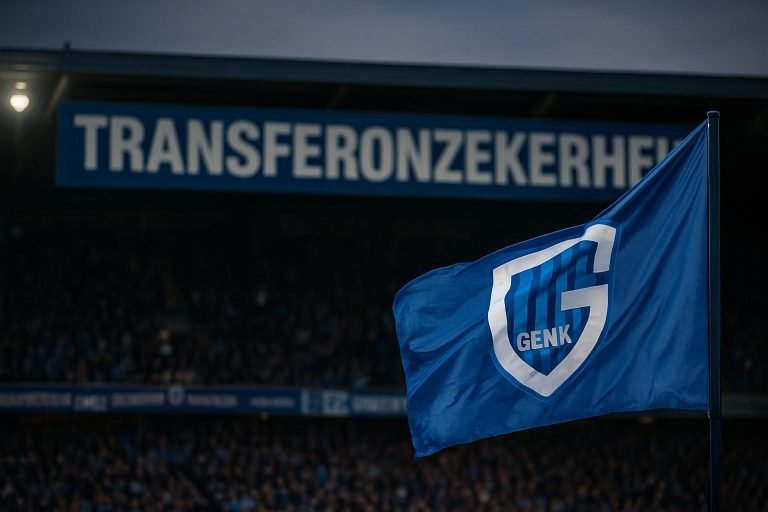 Abstract beeld dat de transferonzekerheid bij KRC Genk symboliseert