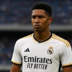 Jude Bellingham in wedstrijdtenue van Real Madrid tijdens een match