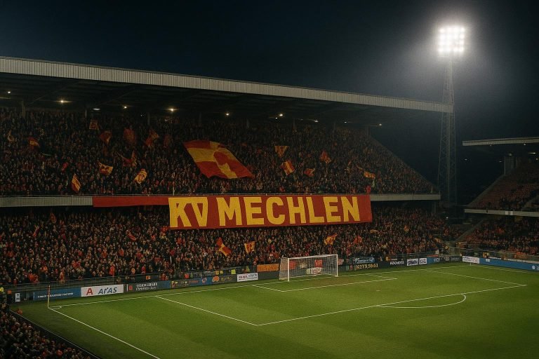 Stadionsfeer bij een thuiswedstrijd van KV Mechelen