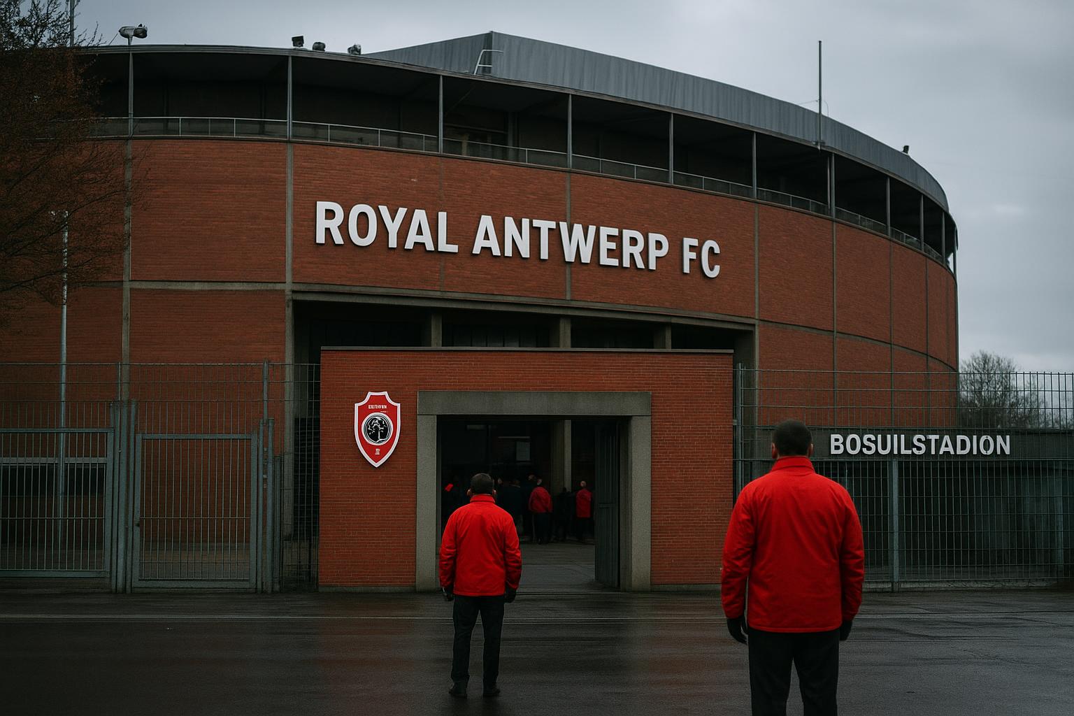 Sfeerbeeld rond het Bosuilstadion van Royal Antwerp FC