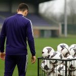 Majeed Ashimeru van RSC Anderlecht tijdens een training op Neerpede