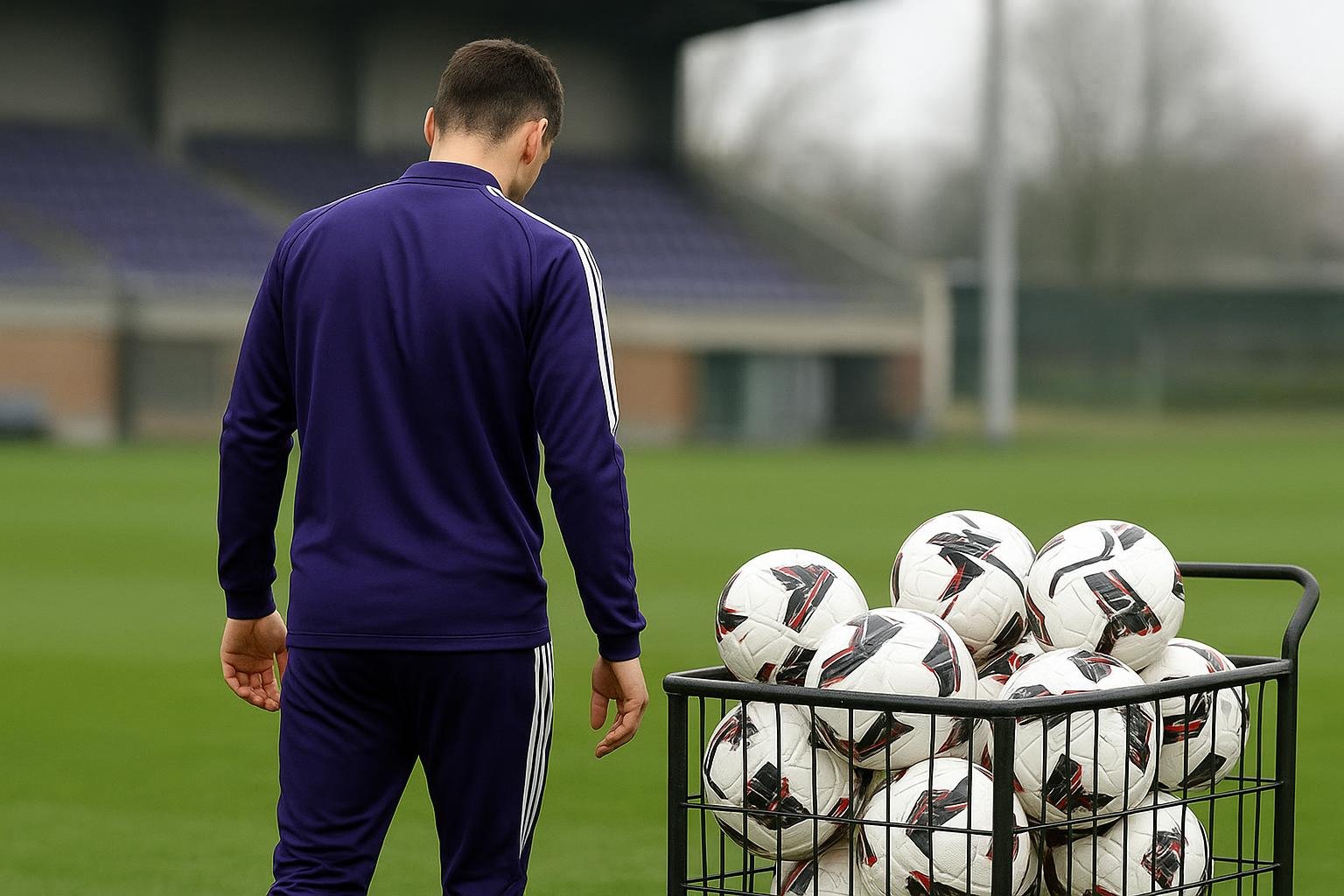 Majeed Ashimeru van RSC Anderlecht tijdens een training op Neerpede