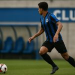 Christos Tzolis van Club Brugge tijdens een wedstrijdmoment