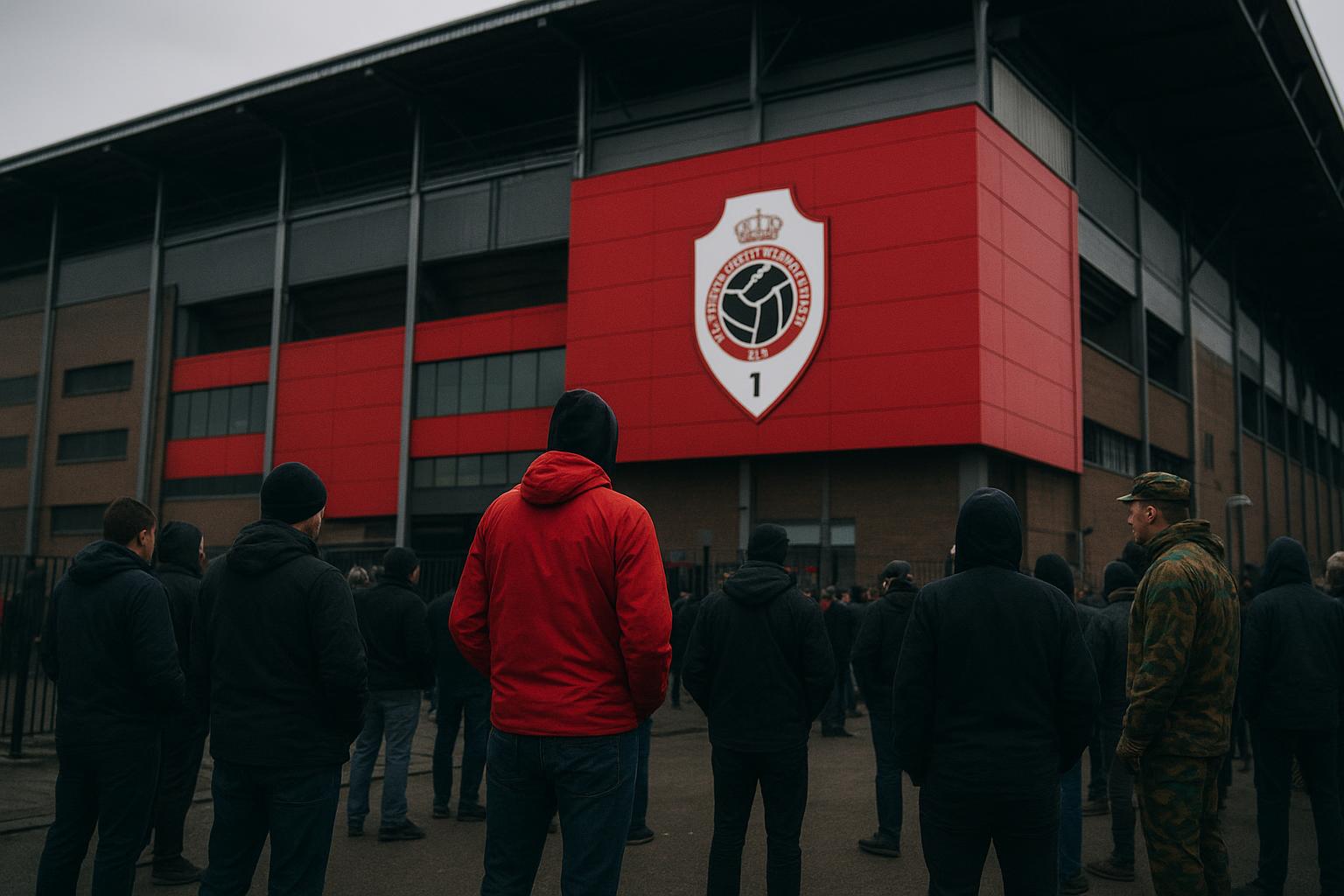 Sfeerbeeld rond het Bosuilstadion van Royal Antwerp FC