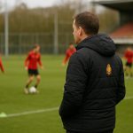 Frédéric Frans tijdens een trainingsmoment in KV Mechelen-context
