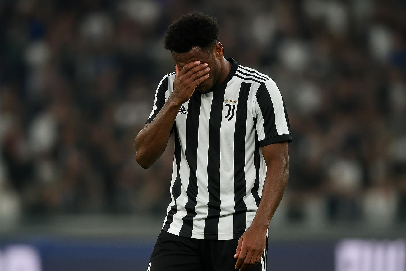 Loïs Openda in het shirt van Juventus tijdens een wedstrijdmoment