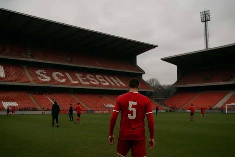 Sfeerbeeld rond het stadion van Standard in Sclessin tijdens een somber moment