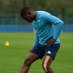 Kevin De Bruyne van Napoli tijdens een revalidatiemoment op het trainingsveld