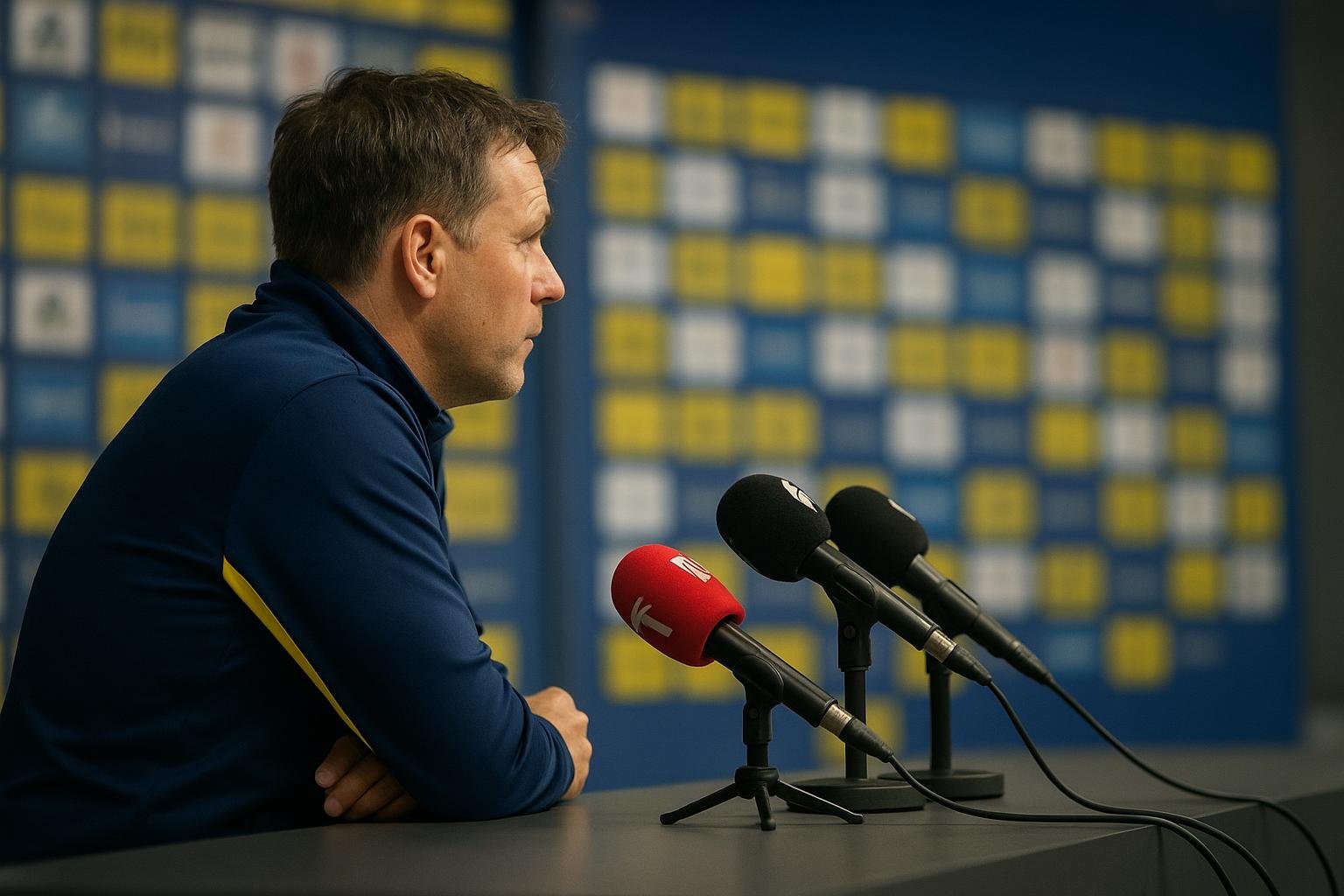 David Hubert langs de zijlijn bij Union SG in aanloop naar de topper tegen Club Brugge.