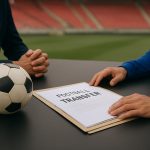 Transfercontext rond Inter en Liverpool met een bal en clubkleuren in de achtergrond