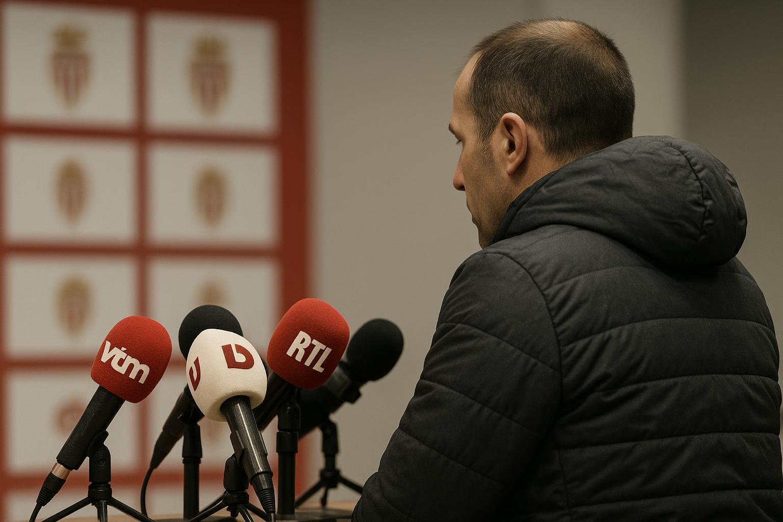 Sébastien Pocognoli langs de zijlijn als coach van AS Monaco