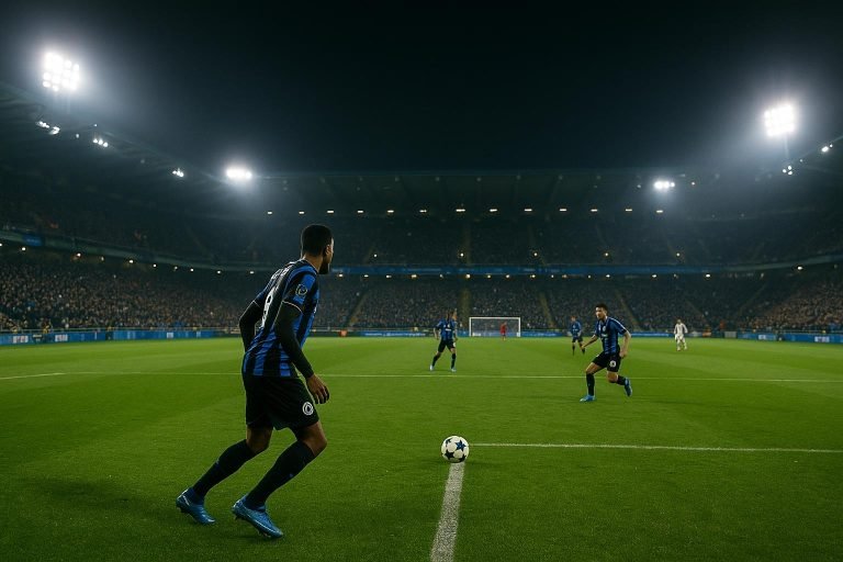 Sfeerbeeld in het Jan Breydelstadion tijdens een Europese avond van Club Brugge