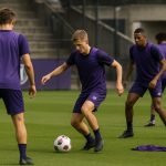 Trainingsbeeld bij RSCA Futures op Neerpede in transfercontext