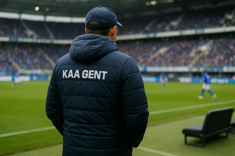 Rik De Mil langs de lijn bij KAA Gent in de Planet Group Arena