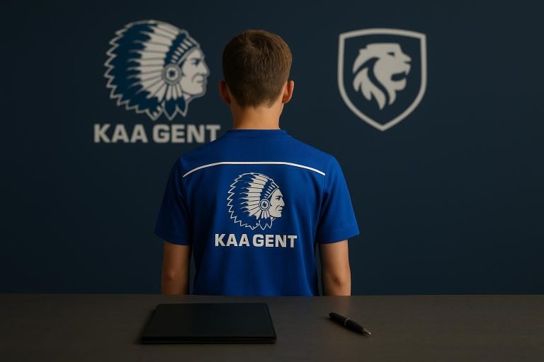 Neutrale foto die een transfercontext tussen KAA Gent en KRC Genk illustreert