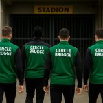 Sfeerbeeld bij Cercle Brugge tijdens een trainingsmoment in winterse omstandigheden