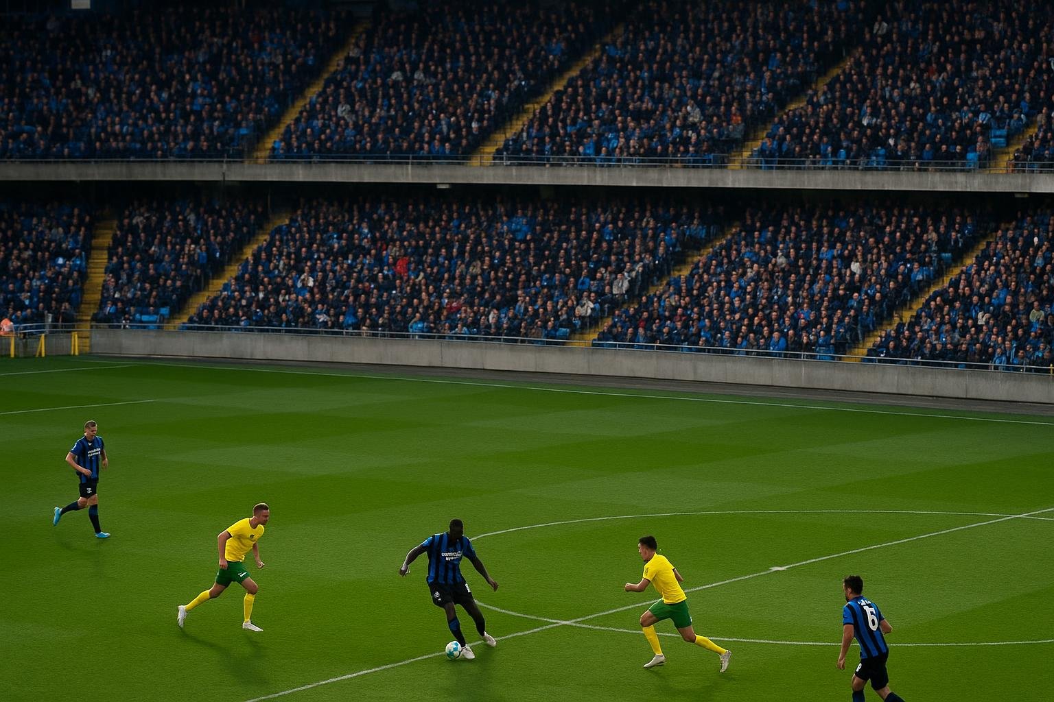 Oefenwedstrijd van Club Brugge in een stadion tijdens winterstage