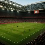 Overzicht van het stadion van Ajax tijdens een wedstrijd