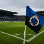 Detail van een hoekvlag in het stadion van Club Brugge