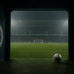 Stadiontunnel in het stadion van Club Brugge met zicht op het veld