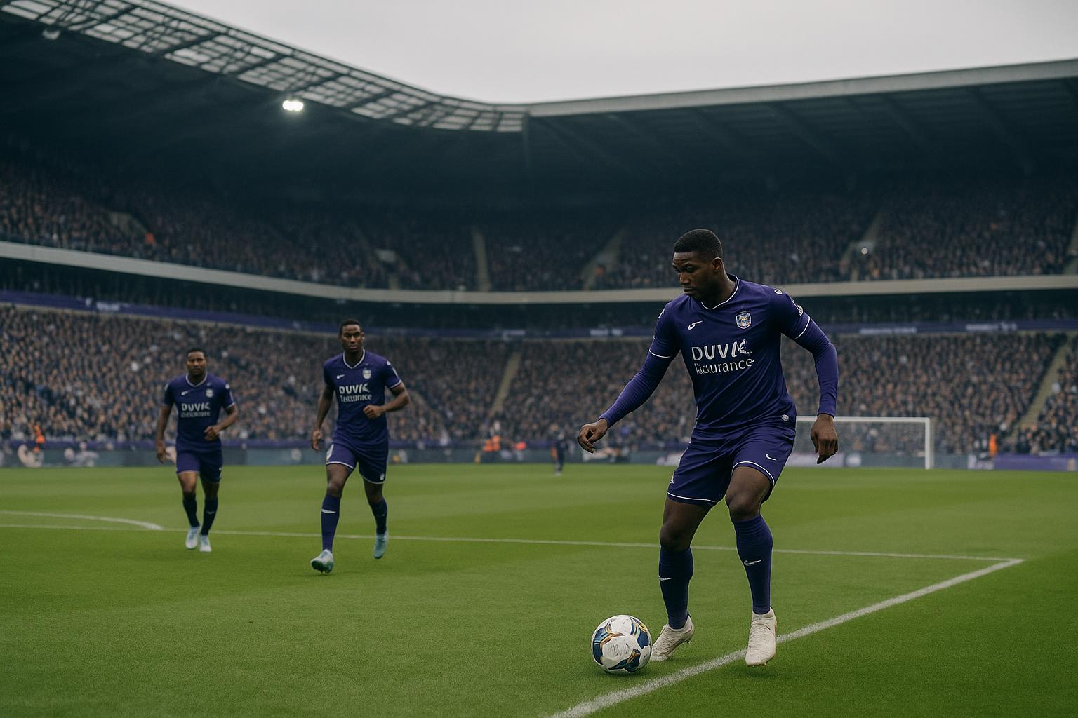 RSC Anderlecht in actie tijdens een competitiewedstrijd