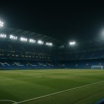 Stamford Bridge onder de lichten voor een avondwedstrijd