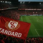Stadionscene van Standard Luik tijdens een competitiewedstrijd