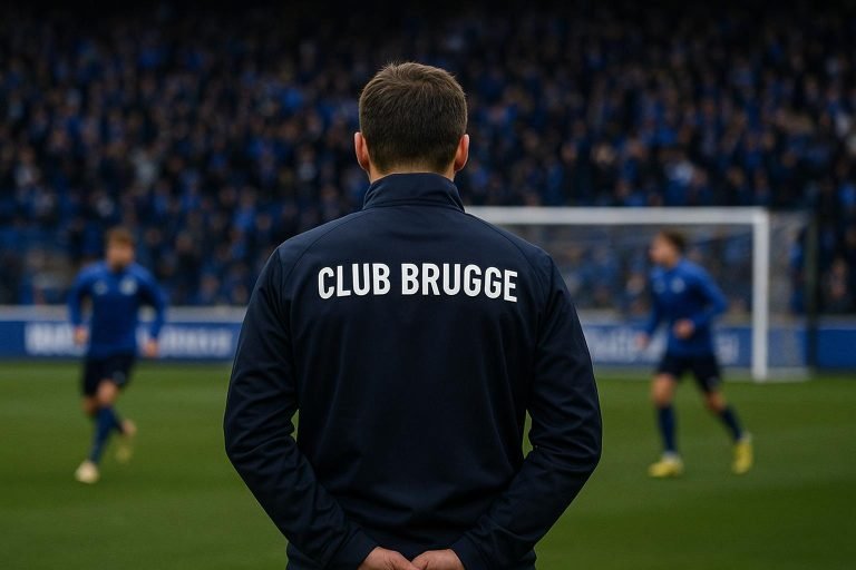 Abstract beeld van Club Brugge tijdens een trainingsmoment