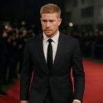 Kevin De Bruyne op de rode loper bij het gala van de Gouden Schoen.