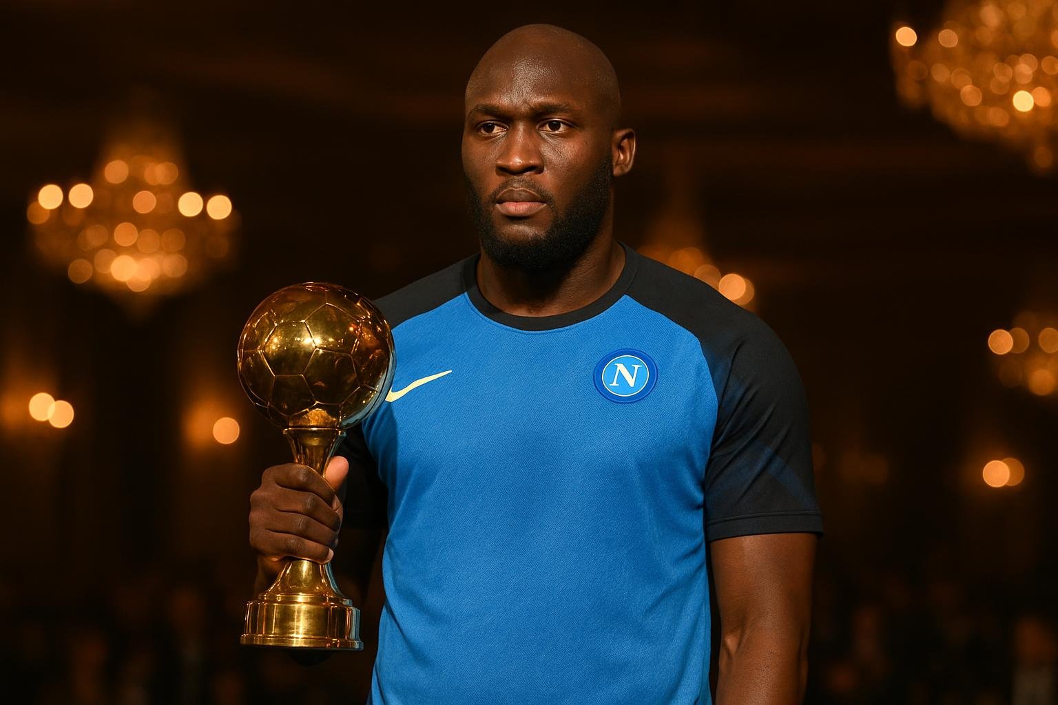 Romelu Lukaku tijdens een moment rond de uitreiking van Beste Belg in het Buitenland op het gala in Middelkerke.
