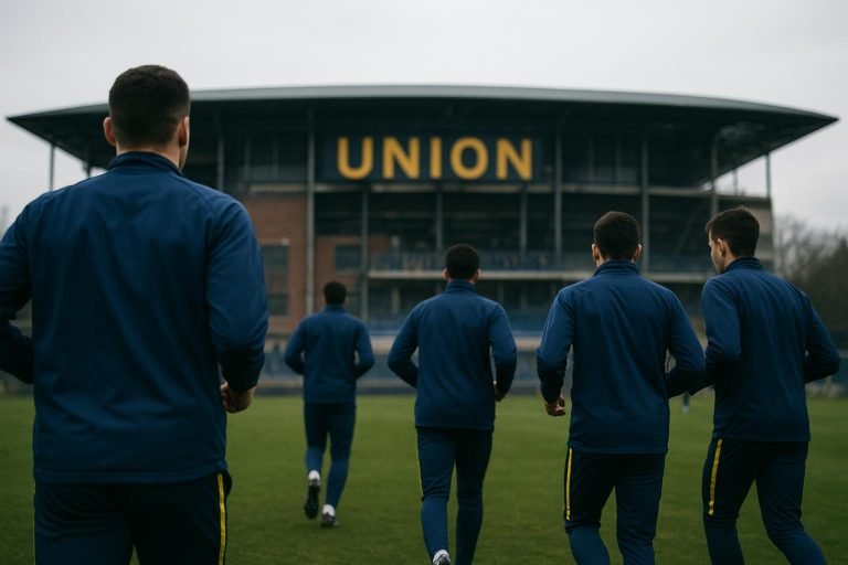 Sfeerbeeld van Union SG in en rond het Dudenpark tijdens de wintermercato