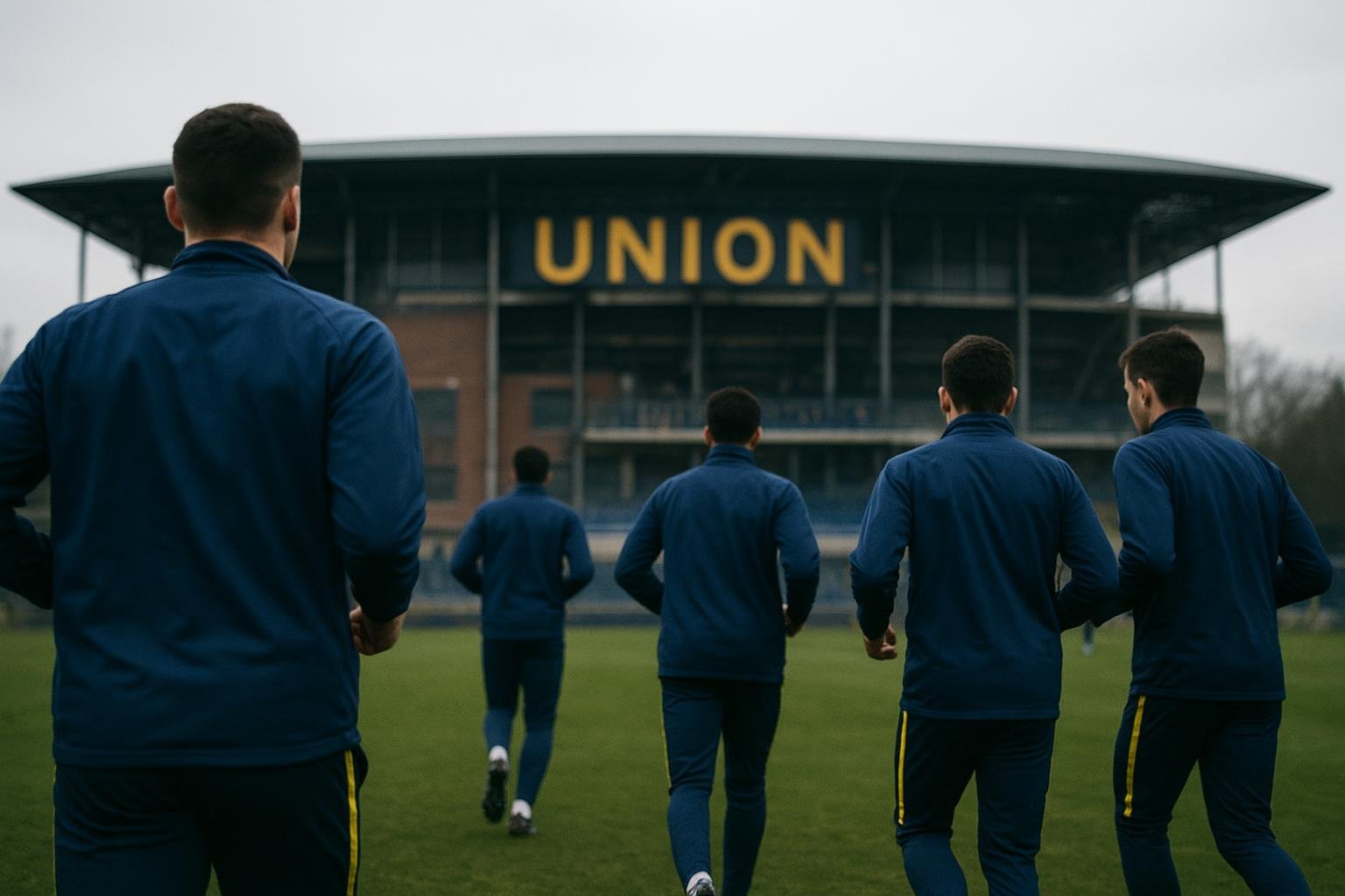 Sfeerbeeld van Union SG in en rond het Dudenpark tijdens de wintermercato