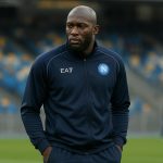 Romelu Lukaku in een trainingscontext bij Napoli, zonder herkenbare gezichten