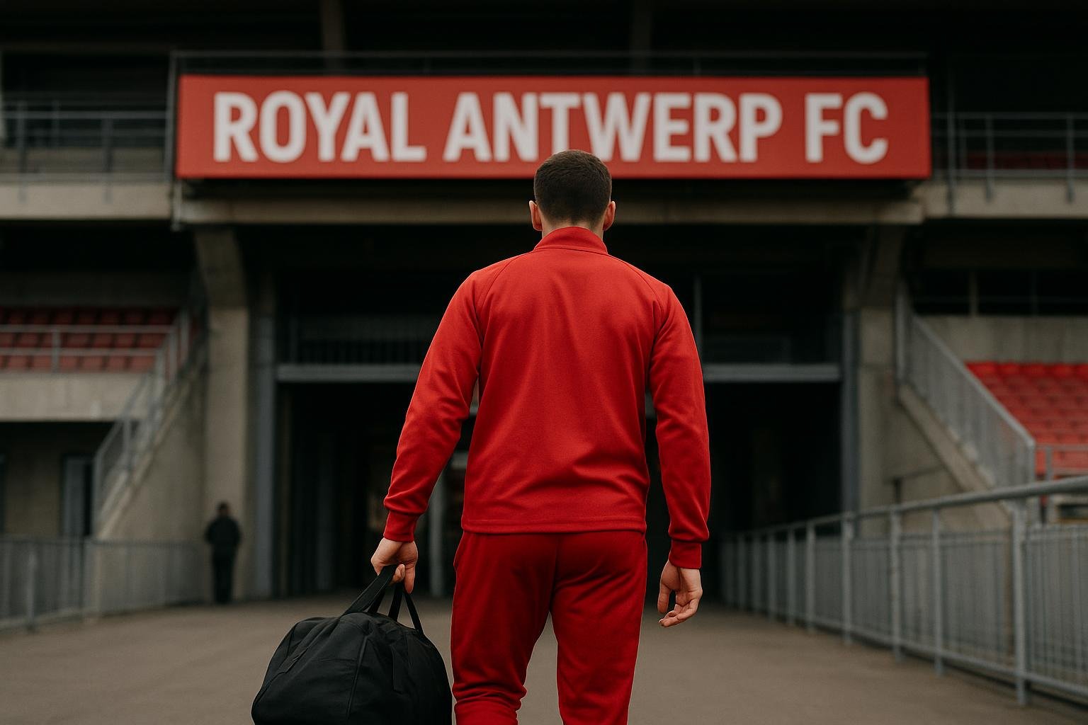 Sfeerbeeld rond Royal Antwerp FC in transfercontext, zonder herkenbare gezichten.