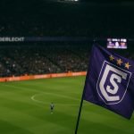 Anderlecht in actie tijdens een wedstrijd, focus op het middenveld