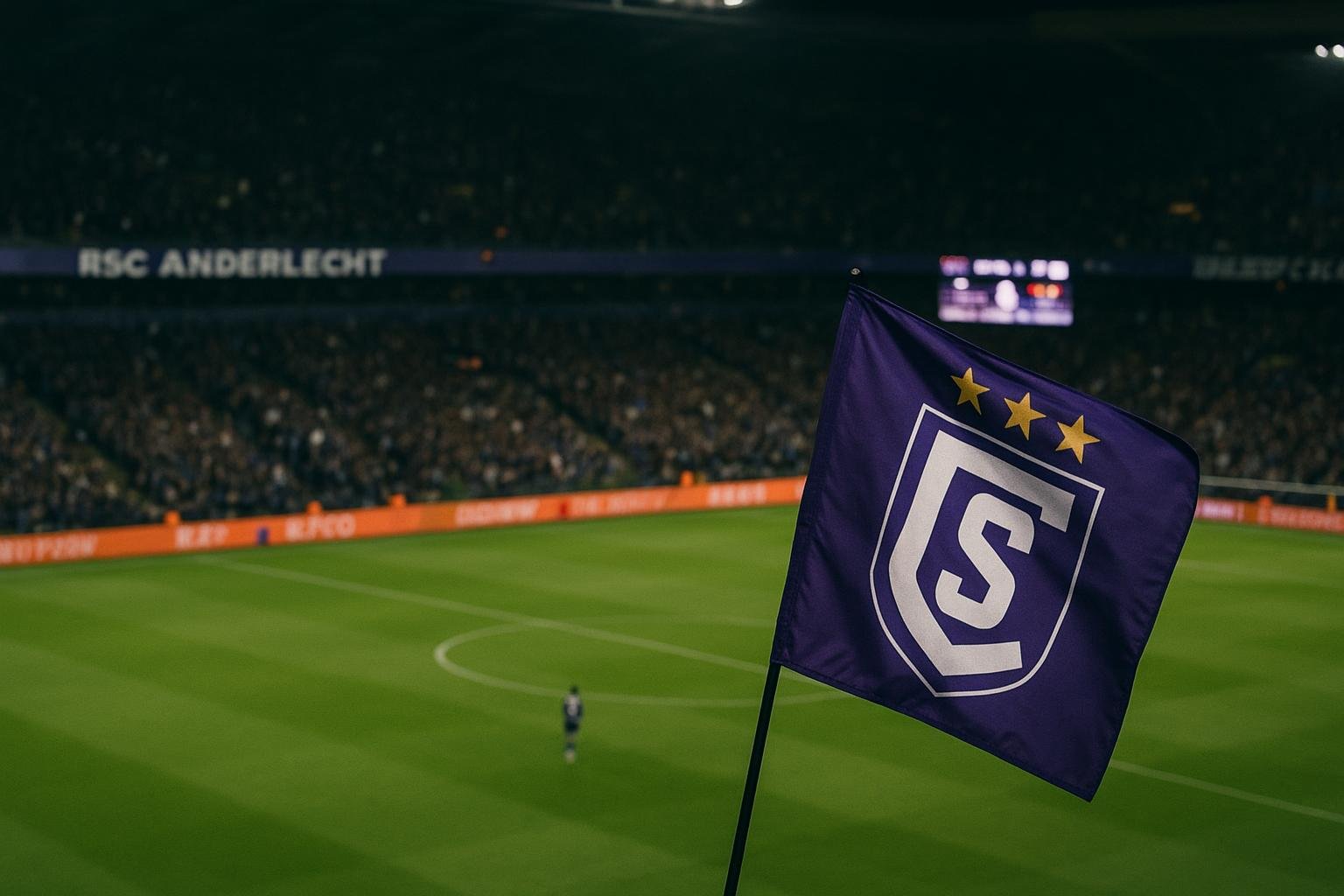 Anderlecht in actie tijdens een wedstrijd, focus op het middenveld