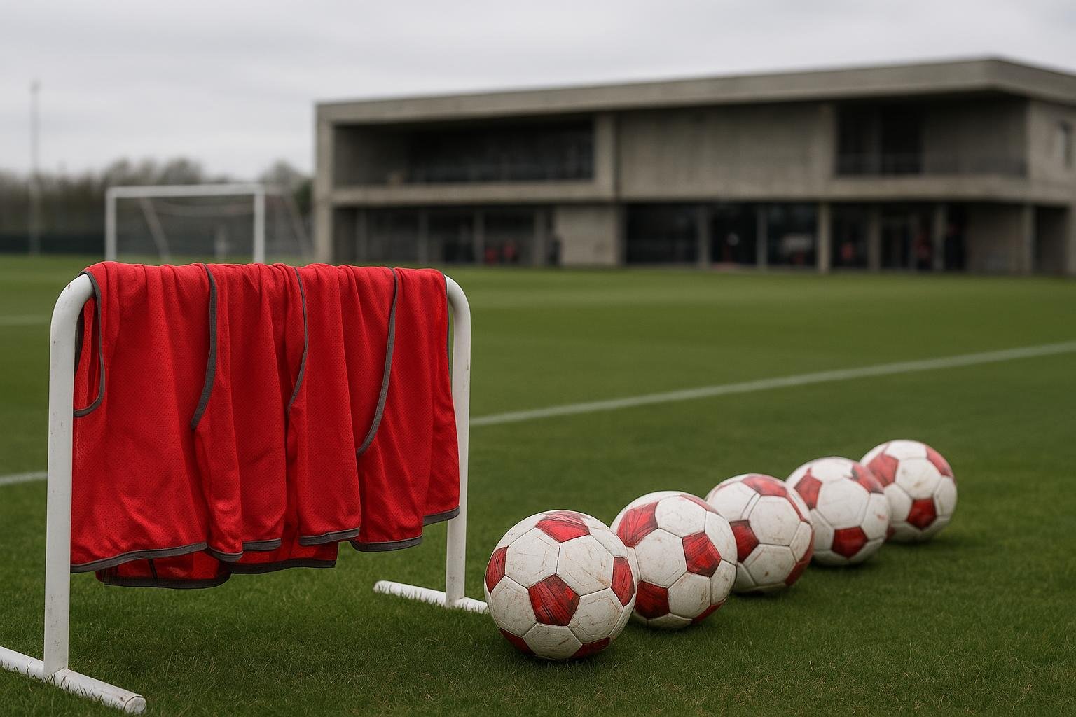 Sfeerbeeld van een training bij Standard tijdens de wintermercato, zonder herkenbare gezichten