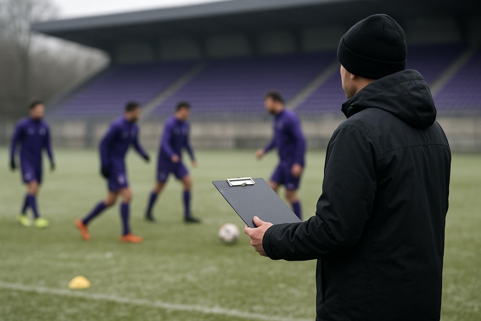 Sfeerbeeld rond Beerschot in winterse transfercontext, zonder herkenbare gezichten