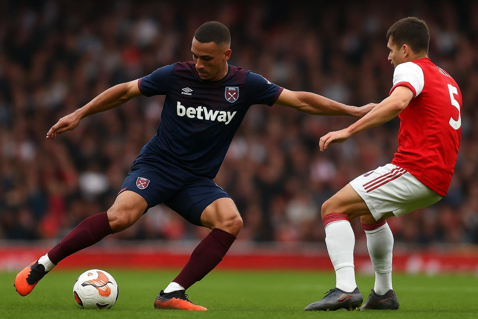 Lucas Paquetá in actie als middenvelder van West Ham United tijdens een wedstrijd.